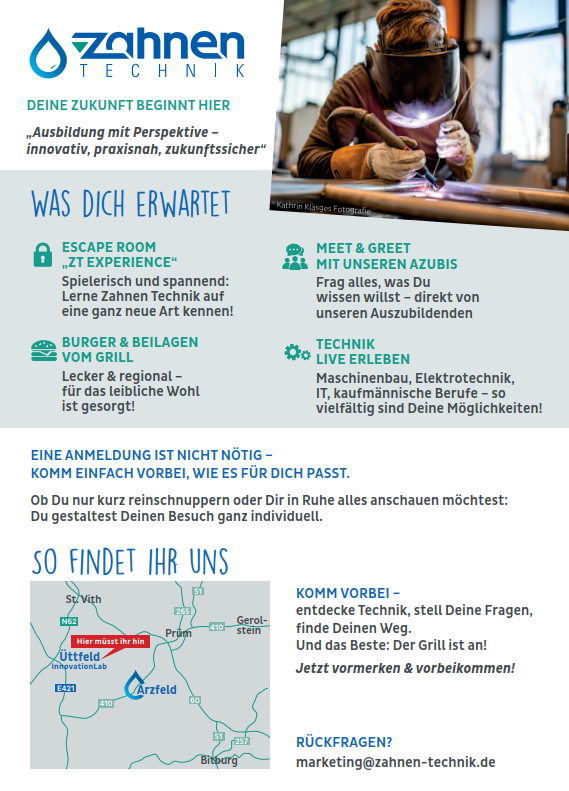 Flyer Azubi-Tag 2026 Rückseite